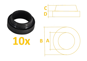 Uszczelka zaworu TPMS 14mm - 10szt.